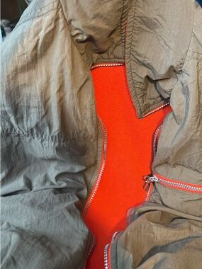 Kids One-Piece Snowsuit with Red Fleece Lining